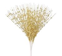 MACTING Ornamenti artificiali glitterati a stelo di bacche, 12 pezzi, decorazioni per albero di Natale, bastoncini di perline, ramoscelli scintillanti, ramoscelli per albero di Natale, vasetti,