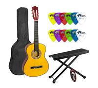 Mad About CLG1-12-STU chitarra classica studente 1/2 con set | Include poggiapiedi e plettri, formato 1/2 ideale per giovani studenti e primi percorsi musicali.
