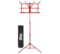 Mad About MA-MS03 - Supporto pieghevole per spartiti portatile con borsa per il trasporto, colore: Rosso