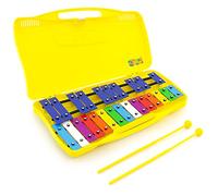 Mad About XYL50-CL Glockenspiel cromatico 25 note con due battenti - Valigetta gialla - Un'introduzione ideale all'armonia musicale - Xilofono metallofono