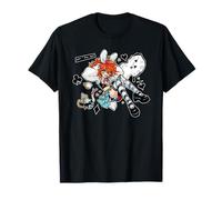 Mad Alice Punk Wonderland Bunny Orecchie Melting Clock Chaos Maglietta