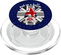 Mad as a Hatter Union Jack British Gnome Londra Grafica PopSockets PopGrip per MagSafe