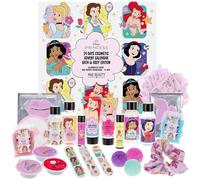 MAD Beauty - Calendario dell’Avvento Disney Beauty Principesse con 24 prodotti make-up e cosmetici, wellness per principesse, per donne, con maschera viso, body lotion, elastico per capelli