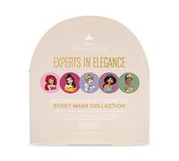 MAD BEAUTY Disney Princess Face Mask Set 5-pack | Tiana, Belle, Jasmine, Cinderella, Ariel | Green Tea, Pomegranate, Coconut, Lavender, Cucumber
