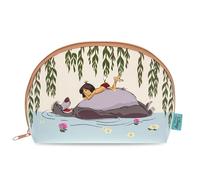 MAD Beauty Disney The Jungle Book - Trousse per il trucco, 22,9 cm, design beige tropicale con Mowgli e Baloo, perfetta per gli elementi essenziali per la cura della pelle, con cerniera con nappa,