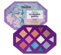 MAD BEAUTY Palette di ombretti Disney Frozen, Elsa Icy Touch, 10° anniversario, quattordici tonalità più glitter topper, regali cosmetici