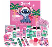 MAD Beauty - Calendario dell'Avvento Disney STITCH con 24 prodotti cosmetici, calendario dell'Avvento per donne e ragazze con maschera facciale, lozione per il corpo, gomma per capelli, lima per