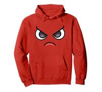 Mad Cranky Face - Funny Cartoon Red Felpa con Cappuccio