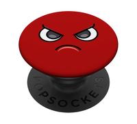 Mad Cranky Face - Funny Cartoon Red PopSockets PopGrip Adesivo