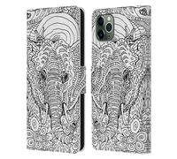 MAD DOG ART GALLERY B&W DOODLE CUSTODIA COVER A PORTAFOGLIO PER APPLE iPHONE