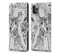 MAD DOG ART GALLERY B&W DOODLE CUSTODIA COVER A PORTAFOGLIO PER APPLE iPHONE
