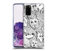 MAD DOG ART GALLERY B&W DOODLE CUSTODIA COVER MORBIDA IN GEL PER SAMSUNG PHONE 1