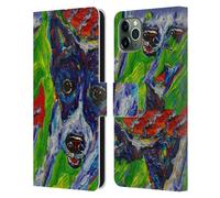 MAD DOG ART GALLERY CANE 5 CUSTODIA COVER PORTAFOGLIO IN PELLE PER APPLE iPHONE