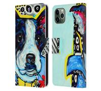 MAD DOG ART GALLERY CANI 2 CUSTODIA COVER PORTAFOGLIO IN PELLE PER APPLE iPHONE