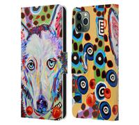MAD DOG ART GALLERY CANI 2 CUSTODIA COVER PORTAFOGLIO IN PELLE PER APPLE iPHONE