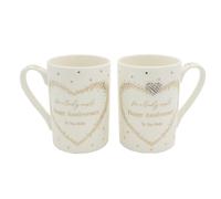 Mad Dots Set Di Tazze Con Testo Diamante Cuore Scatola Regalo - Buon