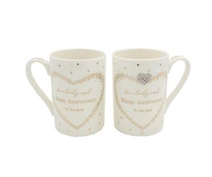 Mad Dots Set Di Tazze Con Testo Diamante Cuore Scatola Regalo - Buon