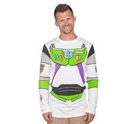 Mad Engine Buzz Lightyear - Maglietta a maniche lunghe per uomo e donna, colore: bianco, bianco, S