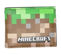 Mad Engine Minecraft Earth Pixels - Portafoglio bipieghevole multicolore con licenza ufficiale