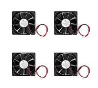 MAD HORNETS Ventola di raffreddamento DC brushless per PC, 12 V, 8020s, 80 x 80 x 20 mm, 0,15 A, 2 pin, 4 pezzi