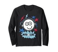 Mad Libs Face with Stars And Lightning Bolt Maglia a Manica