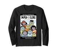 Mad Libs Original Cast Group Colorful Faces Maglia a Manica