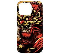 Mad Lion Dance cinese Foo Dog Custodia per iPhone 16 Pro