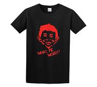 Mad Magazine What Me Worry Men Simple Tshirt Black 3XL
