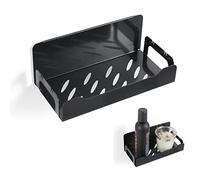 Mad Mensola Doccia, Porta Oggetti Bagno, Mensola Bagno, Mensola Cucina, Porta Spezie, Mensola da Muro e Porta Sapone (Medium, Nero)