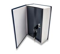 Mad Monkey- Cassaforte del Libro, Colore Blu, Bianco, 2000031
