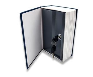 Mad Monkey- Cassaforte del Libro, Colore Blu, Bianco, 2000031