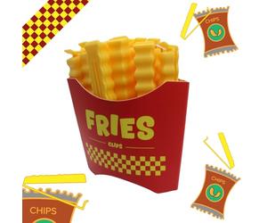 Mad Monkey Küchen Gadgets Verschlussclips - 12 Pommes Clips mit Magnet - Scherzartikel - Praktische Tütenclips für Frische und Ordnung in der Küche - Tütenklammern