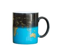 Mad Monkey Mug with World Map - Colour Changing Mug Day and Night