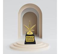 Mad Monkey Trofeo Divertente World's Biggest Stoner - Un Trofeo scherzoso Molto vegetale