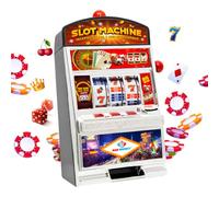 Mad Monkey XL-Slot Machine with Money Box (Includes Light and Sound), Black