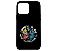 Mad Science Lab Robot Divertente Cartone Animato Grafica Custodia per iPhone 13 Pro Max