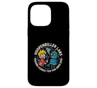 Mad Science Lab Robot Divertente Cartone Animato Grafica Custodia per iPhone 14 Pro Max