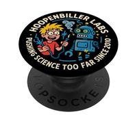 Mad Science Lab Robot Divertente Cartone Animato Grafica PopSockets PopGrip Adesivo