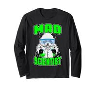 Mad Scientist Panda Bear, Divertente Animale, fanatico della Scienza STEM Maglia a Manica