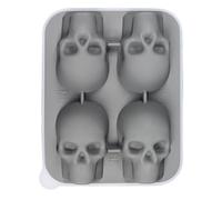 Mad Skull Ice Tray | 4-Cavity Halloween Silicone Mold,Creepy Skull & Bones Ice Tray For Horror Drinks, Halloween Pool Or Scream Parties