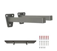 MAD Staffe per Mensole, Reggimensola Industriale con Viti e Tasselli, Staffe Mensole Pesanti (20 cm, Grigio Traffico RAL 7043)
