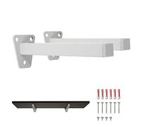 MAD Staffe per Mensole, Reggimensola Industriale con Viti e Tasselli, Staffe Mensole Pesanti (25 cm, Grigio Chiaro RAL 7040)
