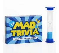 MAD TRIVIA - Gioco a quiz con timer di sabbia sulle cose che Oughta Know - Divertente gioco a quiz e da tavolo con oltre 200 domande per viaggi in famiglia per la ricerca della conoscenza banale