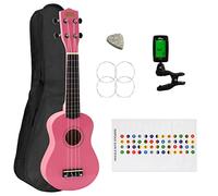 Mad Ukulele Soprano per Principianti con Borsa e Accordatore - Rosa