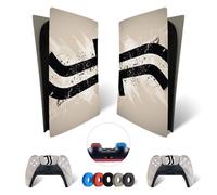 MaD Vision® Extra-Durable Skin Kit per PlayStation 5 (PS5) Digital | Set di Pellicole Adesive in Vinile Opaco per la Console e 2 Controller - per Juventus Design