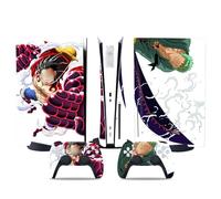 MaD Vision® Extra-Durable Skin Kit per PlayStation 5 (PS5) Digital Slim e Digital Slim | Set di Pellicole Adesive in Vinile Opaco per la Console e 2 Controller - per Anime|OnePiece Design