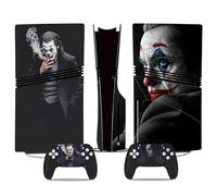 MaD Vision® Extra-Durable Skin Kit per PlayStation 5 (PS5) Disc Pro e Digital Pro | Set di Pellicole Adesive in Vinile Opaco per la Console e 2 Controller - per Joker Smoking Design