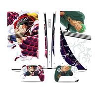 MaD Vision® Extra-Durable Skin Kit per PlayStation 5 (PS5) Disc Pro e Digital Pro | Set di Pellicole Adesive in Vinile Opaco per la Console e 2 Controller - per Anime|Rubber|Zoro|Nami Design
