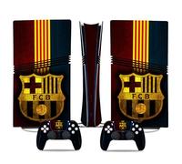 MaD Vision® Extra-Durable Skin Kit per PlayStation 5 (PS5) Disc Pro e Digital Pro | Set di Pellicole Adesive in Vinile Opaco per la Console e 2 Controller - per FC Barcelona Design