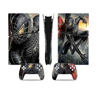 MaD Vision® Extra-Durable Skin Kit per PlayStation 5 (PS5) Disc Slim e Digital Slim | Set di Pellicole Adesive in Vinile Opaco per la Console e 2 Controller - per Spiderman Design
